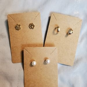 3 pair of earrings